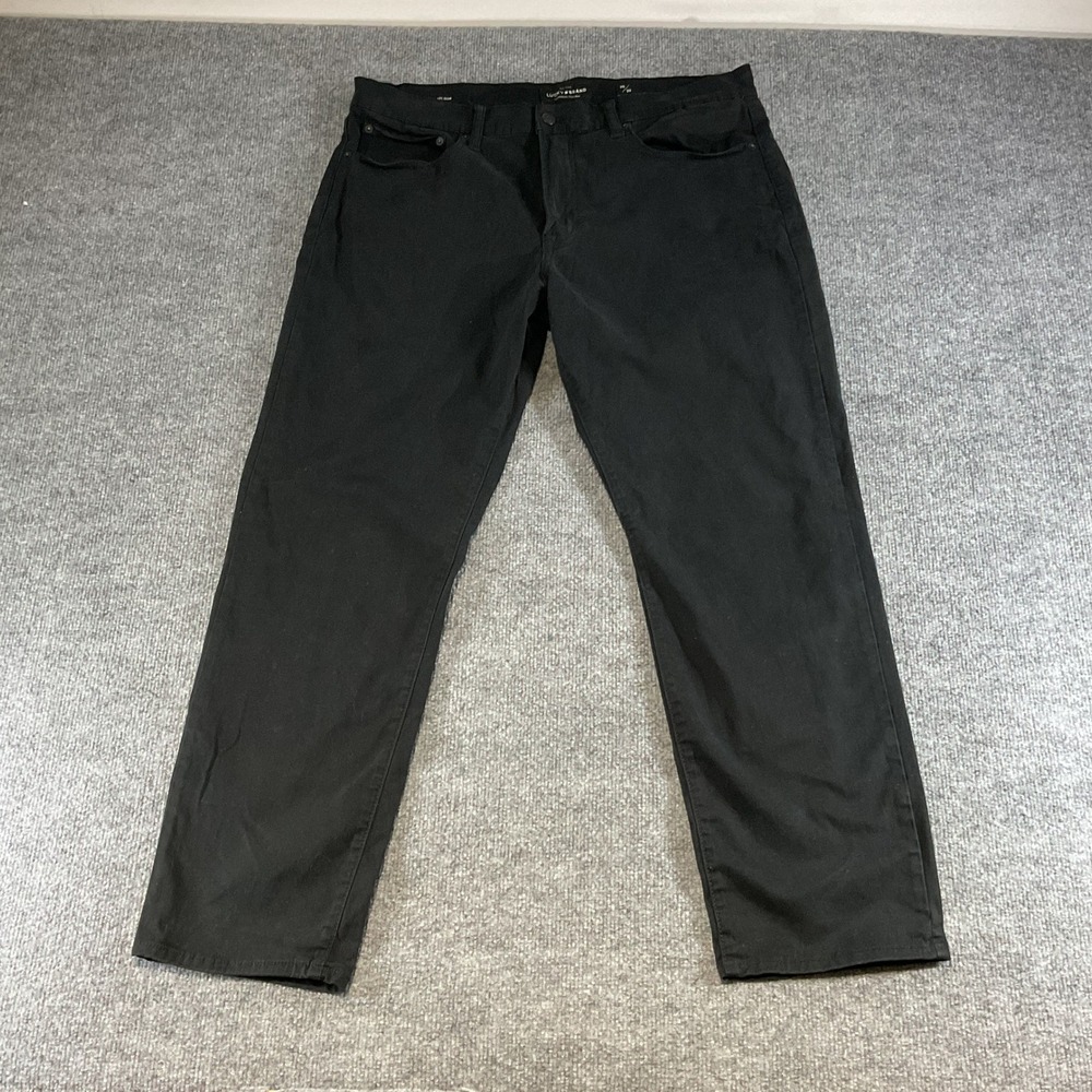 Lucky Brand 121 Slim Straight Leg Black Pants Mens 36x30 Cotton Blend Jeans